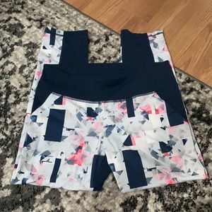 Under Armour Navy & White Patterned Leggings